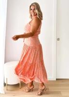Katrina Maxi Dress - Peach Swi