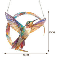 Atrapasoles de colibrí, adorno colgante de ventana colorido, Ideas de decoración acrílica para el hogar - details 6