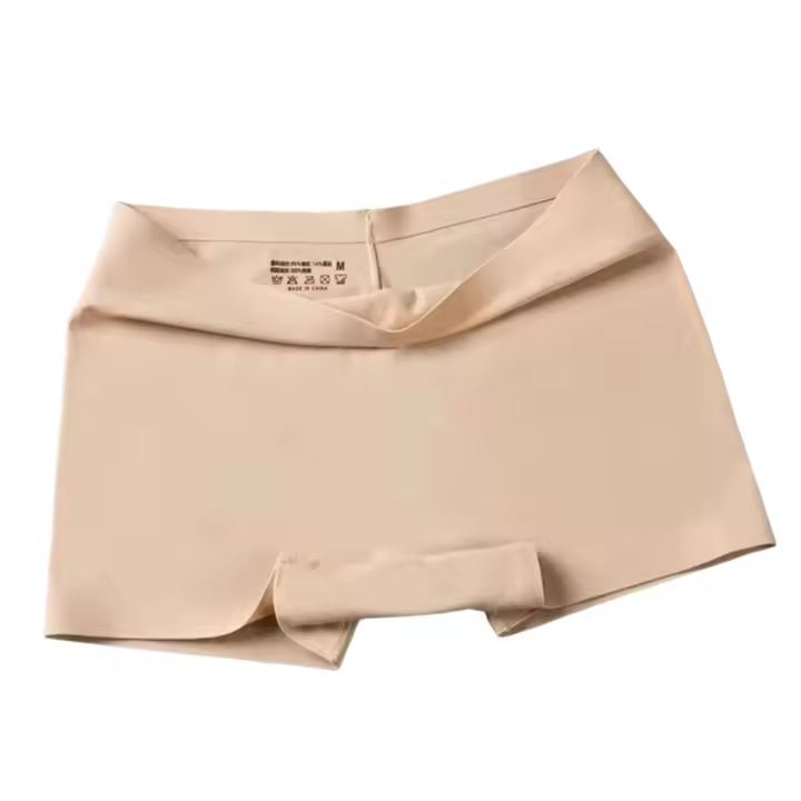Pantalones de seguridad, bragas de seda helada de verano, bragas finas sin costuras de seda helada, lencería de cintura media, calzoncillos Boxer para mujer - 1