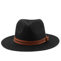 Sombreros panamá de ala ancha para hombre y mujer, sombrero de paja para la playa, protección UV, UPF, 54-58-60cm - details 9