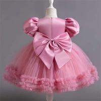 Vestido de Princesa Rosa de Esponja Primera Comunión Aniversario de Niño Fiesta de Boda - details 2