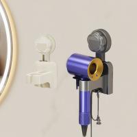 Soporte para secador de pelo con ventosa de plástico, colgador para secador de pelo reutilizable sin perforaciones, ahorro de espacio, montado en la pared, 2 uds. - details 4
