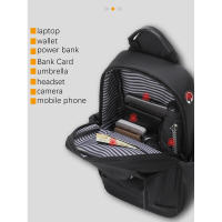 Bolso bandolera de pecho de poliéster impermeable para hombres y mujeres - details 6