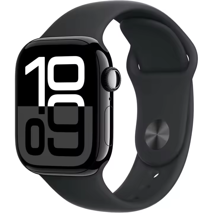 Apple watch Apple Watch Series 10 GPS + Cellular 42mm Boîtier en Aluminio Noir de Jais avec Pulsera Sport Noir S M - 1