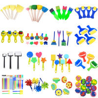Cepillos de Pintura de Esponja para Niños, Herramientas de Dibujo para Niños, Pintura templana, Artesanías DIY - details 0