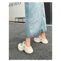 Zapatillas de plataforma con agujeros para mujer, a la moda, con suela de EVA suave, estilo bolsa de plata, zapatillas geniales. - details 30
