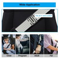 Ajustador de cinturón de seguridad para coche, Clips de Metal para cinturón de seguridad Universal, hebilla adecuada para adultos, niños, personas embarazadas, posicionador de cinturón de seguridad cómodo, 2 piezas (negro) - details 3