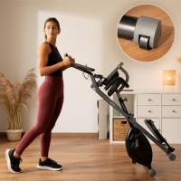Estática Plegable con Volante de Inercia X-Bike, Sistema Silence Fit, Con y Sin Respaldo, Manillar y Sillín Regulable, Pulso, Pantalla LCD, Soporte para dispositivos, Ruedas - details 26