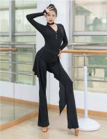 Trajes modernos para mujer, tops de baile social personalizados y cómodos para bajar de peso, trajes de práctica de tango Chacha Samba - details 4