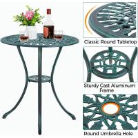 Conjunto de Mesa y Sillas Exterior Juego de Muebles de Aluminio para Jardín Balcón Terraza Blanco,44x44x85,5cm - details 22