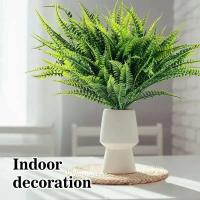 Decoración de Hebilla Artificial Hoja Verde Falsa Mango de Césped Ideal para Jardín y Porche Interior y Exterior - details 1