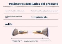 Cepillo de Maquillaje Multifuncional de Lana Mate Suave, Rubor, Portátil para Cuatro en Uno - details 1