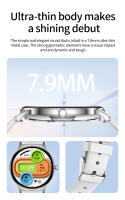 2024 nueva colección ultradelgada de relojes inteligentes de 1,43 pulgadas 466 * 466 amoled pantalla llamada bluetooth, empuje de mensajes, ejercicio físico,frecuencia cardíaca y presión arterial,moda femenina cómoda pulsera inteligente para iOS y Android - details 3