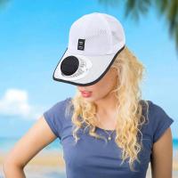 Verano hombres mujeres deportes al aire libre protección solar gorra de béisbol carga de energía solar ventilador de refrigeración gorras de visera casuales - details 1