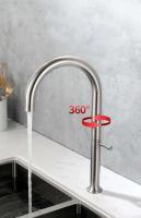 Grifo cepillado de níquel/pistola gris/oro, grifos de fregadero de cocina de un solo mango giratorios de 360 ​​grados de acero inoxidable 304 - details 3
