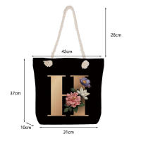 Bolso de hombro suave para mujer, bolso grande ligero con letras y flores, regalo para novia - details 2