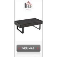 Mesa Auxiliar de Salón con Compartimento Abierto 50x50x50cm Mesa de Centro Café Blanco Lacado - details 13