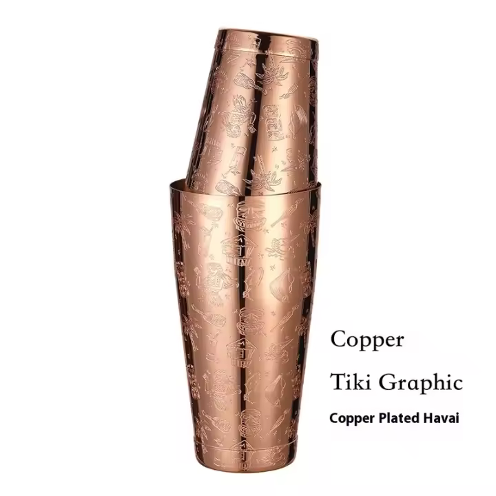 Coctelera Trasera Boston Shaker: Juego de 2 piezas: Herramienta de Barra de barmano profesional with peso de 18,6 Oz y peso de 25 oz - 1