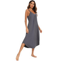 2025 Ropa de verano nueva, ropa de casa, ropa de mujer europea, camisón sexy con tirantes cómodos y de gran vuelo. - details 5