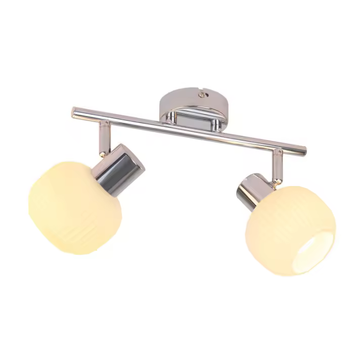 CBJKTX 2 Foco de techo blanco E14 Lámpara de cristal vintage para interiores Luz puntual sin bombillas - 1