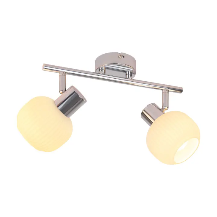 CBJKTX 2 Foco de techo blanco E14 Lámpara de cristal vintage para interiores Luz puntual sin bombillas - 1