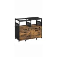Mesa Escritorio con Soporte Monitor Mesa de Ordenador de Estilo Industrial Mesa Oficina Estudio con 2 Ojales para Cables/Gancho Marrón Rústico 140x60x89cm - details 8