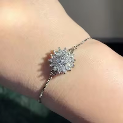 Pulsera giratoria de girasol: un accesorio calmante y relajante para regalos del día de San Valentín, regalos del día de Galentines, joyas de regalos de cumpleaños - 1