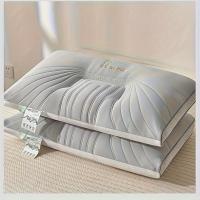 2 paquetes de almohadas cervicales suaves y transpirables en 3D, gris, tejido, relleno de poliéster, funda de poliéster, sin estampado, ligeras (<70 g), solo lavado a mano, para el hogar, sala de estar, dormitorio, residencia de estudiantes - details 3