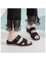 Sandalias de suela gruesa de verano 2025 para mujer, casuales y cómodas, talla grande, pantuflas sencillas y versátiles, libres para hacer ejercicio - details 19
