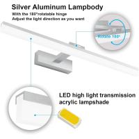 Lámpara LED de 32W Lámpara de espejo Aplique Blanco Frio 6000K Luz natural para Espejo Muebles de Maquillaje Aparato Montado en la Pared, Negro, 120CM - details 55