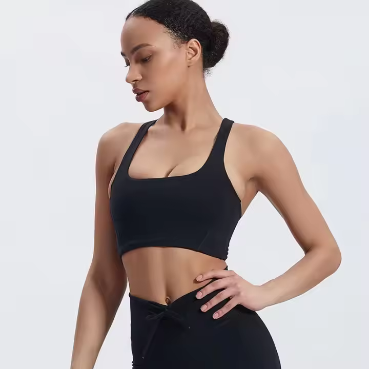 SHINBENE-sujetadores deportivos acolchados Super Cloud 2,0, Top corto con espalda cruzada, sujetador de impacto medio para entrenamiento y Yoga - 1