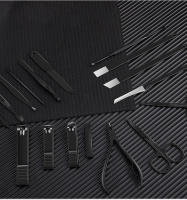 High-quality Black Manicure Set 17 In 1 Full Function Kit Professional Stainless Steel Pedicure Sets Portable Case Idea Gift - details 1