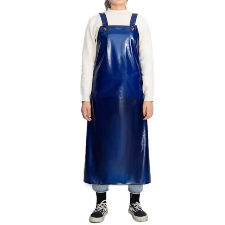 Delantal impermeable para matadero, delantal para el hogar resistente al desgaste a prueba de aceite con manga, delantal de pintura engrosada, mercado de verduras - 1