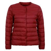 Abrigo de mujer ultra ligero de pluma de pato con tejido mate cálido abrigo a prueba de viento parka chaquetas de down para mujer material de exterior de nylon material de forro de poliamida tipo de botón de cierre - details 8