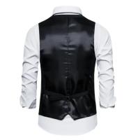 Chaleco de traje azul, chaqueta chalecos sin mangas de negocios para hombre, talla asiática S-6XL, chaleco para fiesta de boda, rojo, morado, negro y gris - details 23