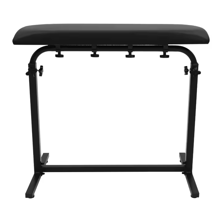 Soporte de descanso para brazo y pierna de tatuaje, supergrande, con almohadilla de esponja ajustable, portátil, Panel de ángulo ajustable de 340 °, hierro, PVC negro - 1
