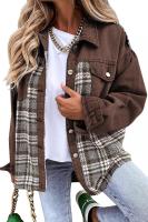 Chaqueta vaquera de manga larga para mujer, camisa a cuadros con botones, Tops de otoño e invierno - details 7