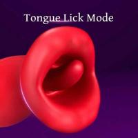 Masaje de placer portátil Rosa lengua vibrador lamer dispositivo de succión del clítoris juguete sexual para mujeres mama clítoris coquetear masturbación vibrando huevo - details 5