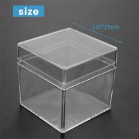 Caja de embalaje de plástico transparente, caja cuadrada para dulces, joyería, regalo de fiesta, regalo de cumpleaños, 24 piezas - details 5