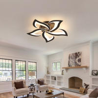 Goeco Lámpara de Techo LED 5 Cabezas 60W 7200LM Iluminación Interior Moderna Acrílico Metal - details 4
