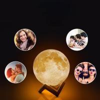 Lámpara de Luna recargable con impresión 3D, Luz LED nocturna, Interruptor táctil creativo, luz de luna para decoración de dormitorio, regalo de cumpleaños - details 3
