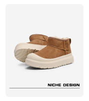 Nuevas botas de nieve de suela gruesa integradas para hombres y mujeres, cálidas, impermeables y antideslizantes - details 7