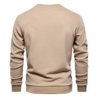 Sudaderas con cuello redondo de mezcla de algodón para hombre Patckwork, sudadera deportiva informal de moda con cuello redondo para hombre - details 7