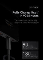 Baseus Power Bank 100W 20000mAh Carga rápida Tipo C Batería portátil para ordenador portátil - details 7
