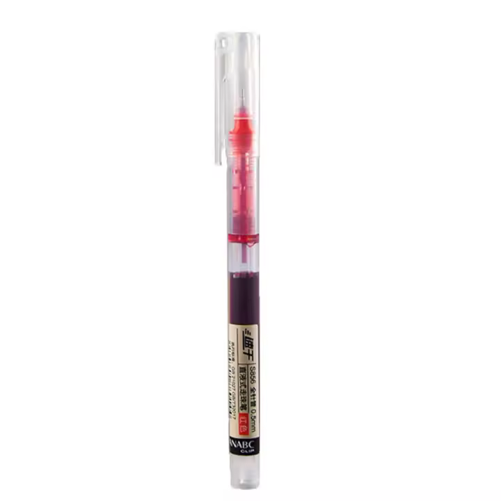 Bolígrafo de Gel con tubo de aguja completa, pluma de Rollerball de alta capacidad, de secado rápido, líquido recto, 0,5mm - 1