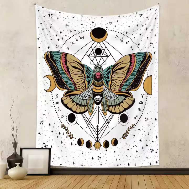 Tapiz Decorativo de Pared Arte de Pared de Mariposas Ideal para Decoración de Dormitorio - 1