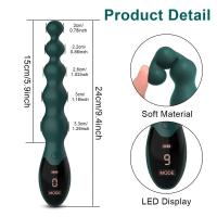 Leten-vibrador con cuentas para mujer, tapón Anal, bolas anales, masajeador de próstata, pantalla LED digital, Juguetes sexuales para pareja - details 0