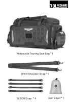 Rhinowalk-bolsa trasero para motocicleta, impermeable, 50-70L, bolsa de asiento trasero expandible, separación en seco y húmedo, mochila versátil, bolsillo para ordenador portátil de 14" - details 16