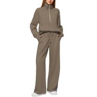 Conjuntos de dos piezas de otoño para mujer, sudaderas informales de cuello alto y pantalones de chándal, trajes deportivos para mujer - details 6