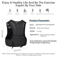 Chaleco De Hidratación Respirable 5L Para Correr Maratón Ciclismo Bicicleta Escalada - Ligero Y Transpirable Para Trail Running Unisex - details 1